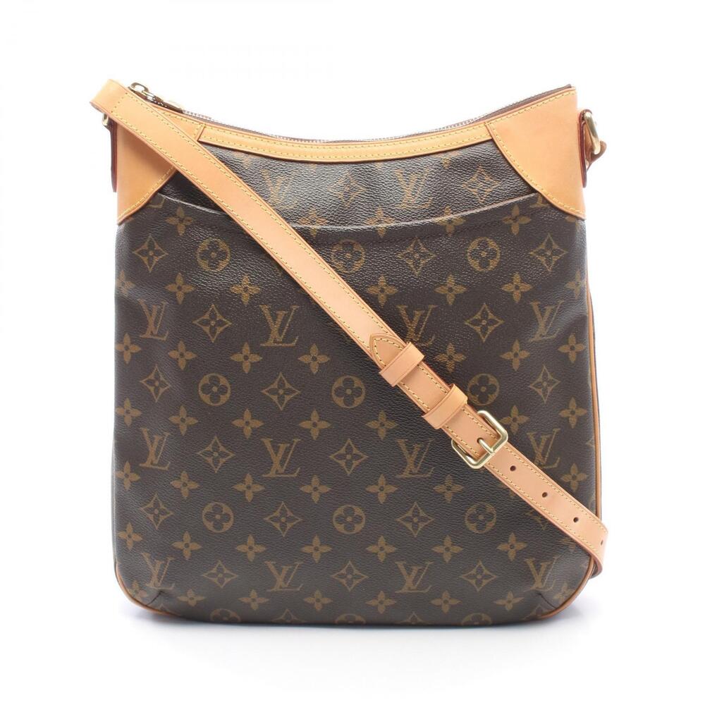 Louis Vuitton Odeon Shoulder Bag Canvas Leather Monogram Brown